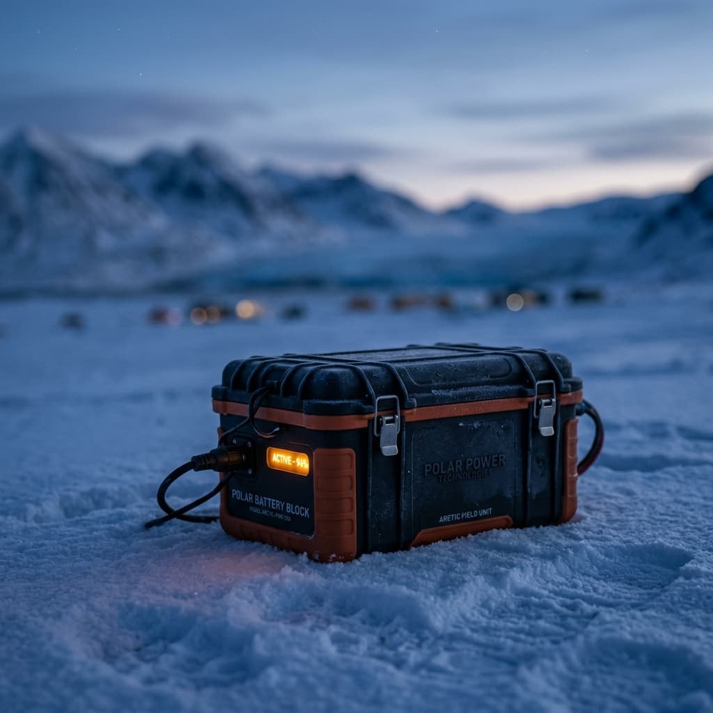 Insulated power blocks — thermal energy for polar field operations.