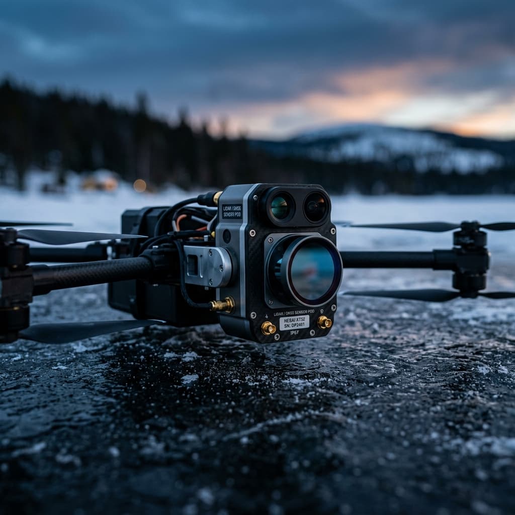 Drone sensor pods — scientific sensing for polar field operations.